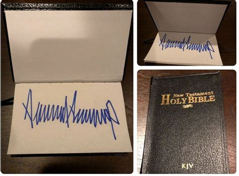 donald trump autograph bibles